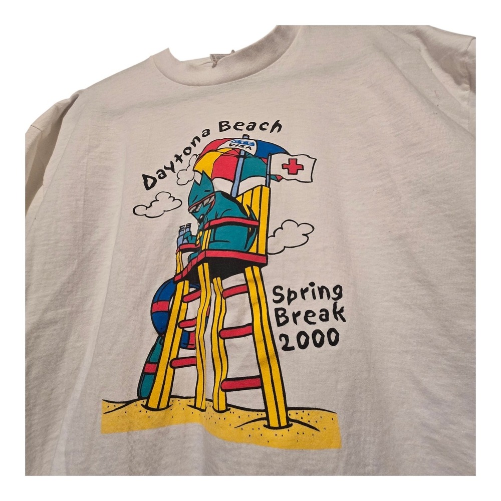 Vintage 2000 Daytona Beach Spring Break T-shirt XL Life Guard Single Stitch USA